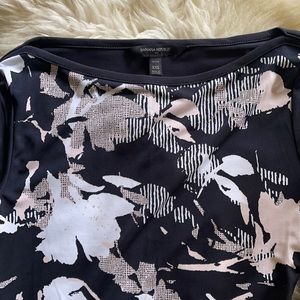 Banana republic XXS dress black with floral print